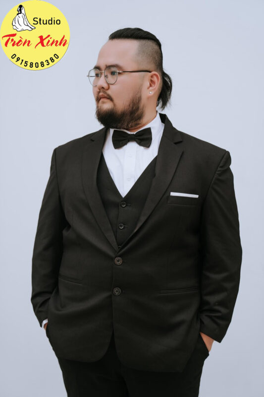 Black suit big size - suit chú rể đẹp q1,q3,q10 tphcm 1 black suit big size