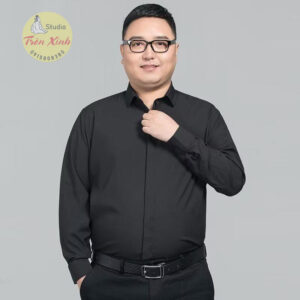 ao so mi nam big size mau den